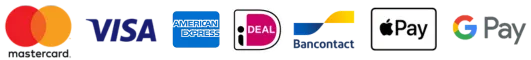 Afrekenen doet u met Visa, Mastercard, PayPal of Crypto.