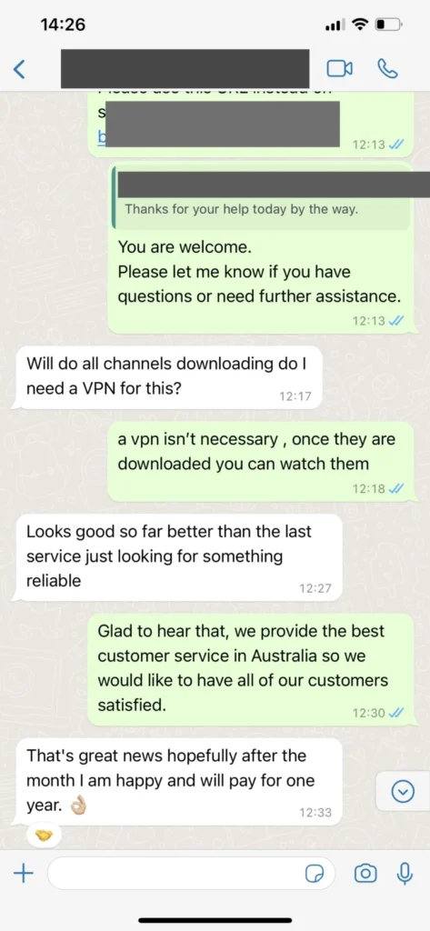 WhatsApp-bevestiging abonnementsverlenging 3